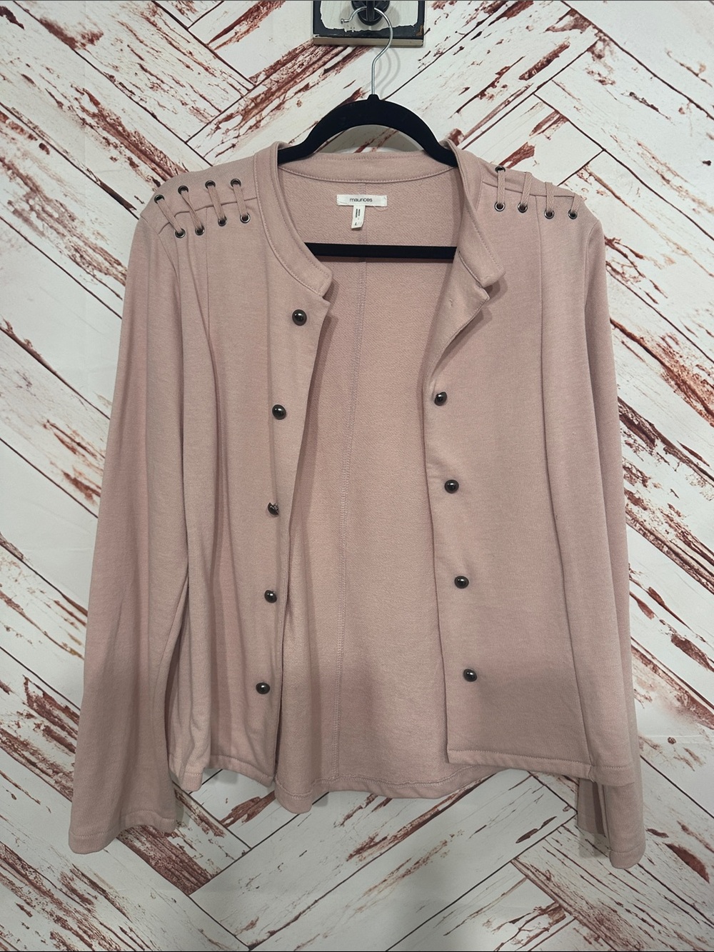 Maurices Dusty Pink Button-Front Blazer Jacket
